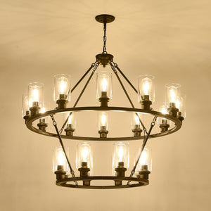 20-Light 2 Tier Chandelier