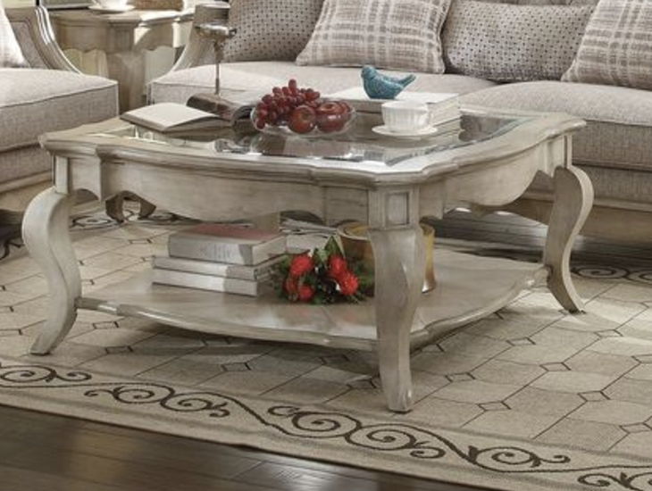 Chelmsford - Clear Glass Coffee Table - Taupe - Best Buy Furniture