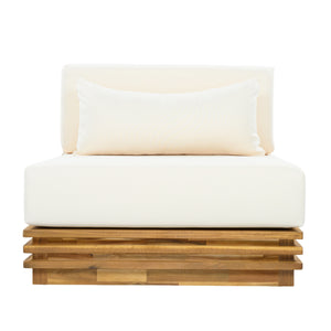 Oversized Outdoor 3-Piece Chat Set with Two Club Chairs and Side Table