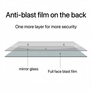 LED Bathroom Mirror, Anti Explosion Glass, Rust Resistant, Anti Fog, Tri Color