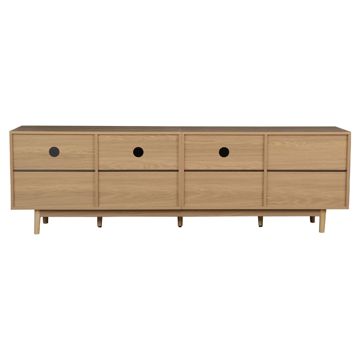TV Stand With Doors - Natural