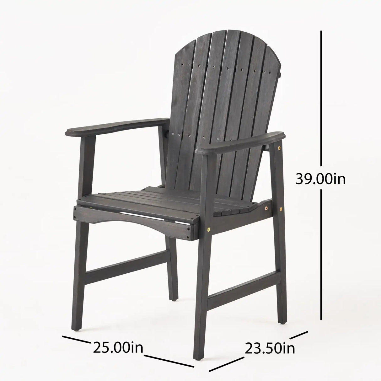 Outdoor Weather Resistant Acacia Wood Adirondack Dining Chairs (Set of 2) - Best Buy Furniture