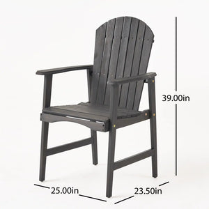 Outdoor Weather Resistant Acacia Wood Adirondack Dining Chairs (Set of 2) - Best Buy Furniture