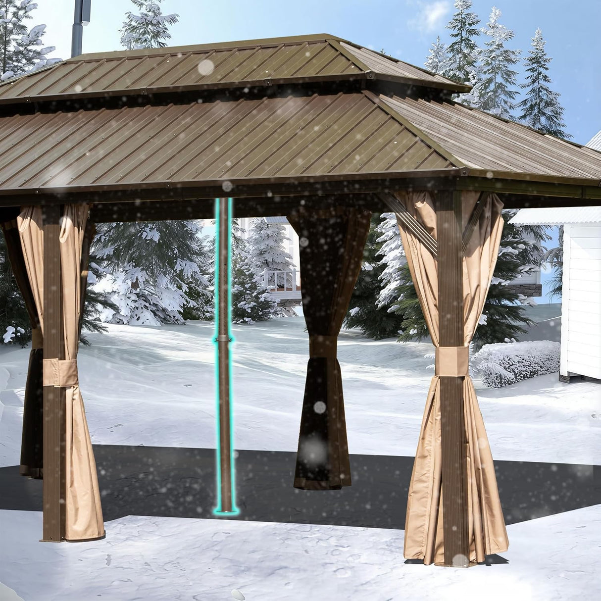 Universal Support Post for Gazebo Stability