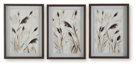 Honslow - Wall Art Set (Set of 3) - Brown / Black / White - Best Buy Furniture