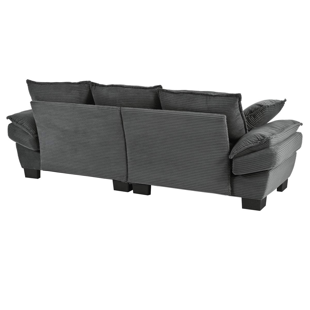 U-Style 85.4" Modern Curved Sofa