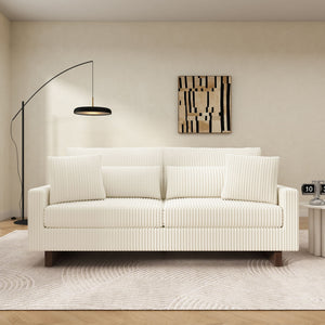 Modern Loveseat Sofa With 4 Pillows