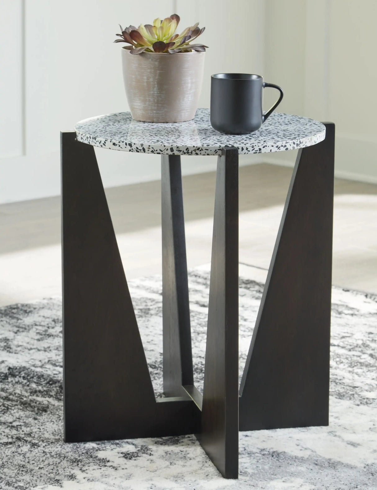 Tellrich - Accent Table - Black / White - Best Buy Furniture