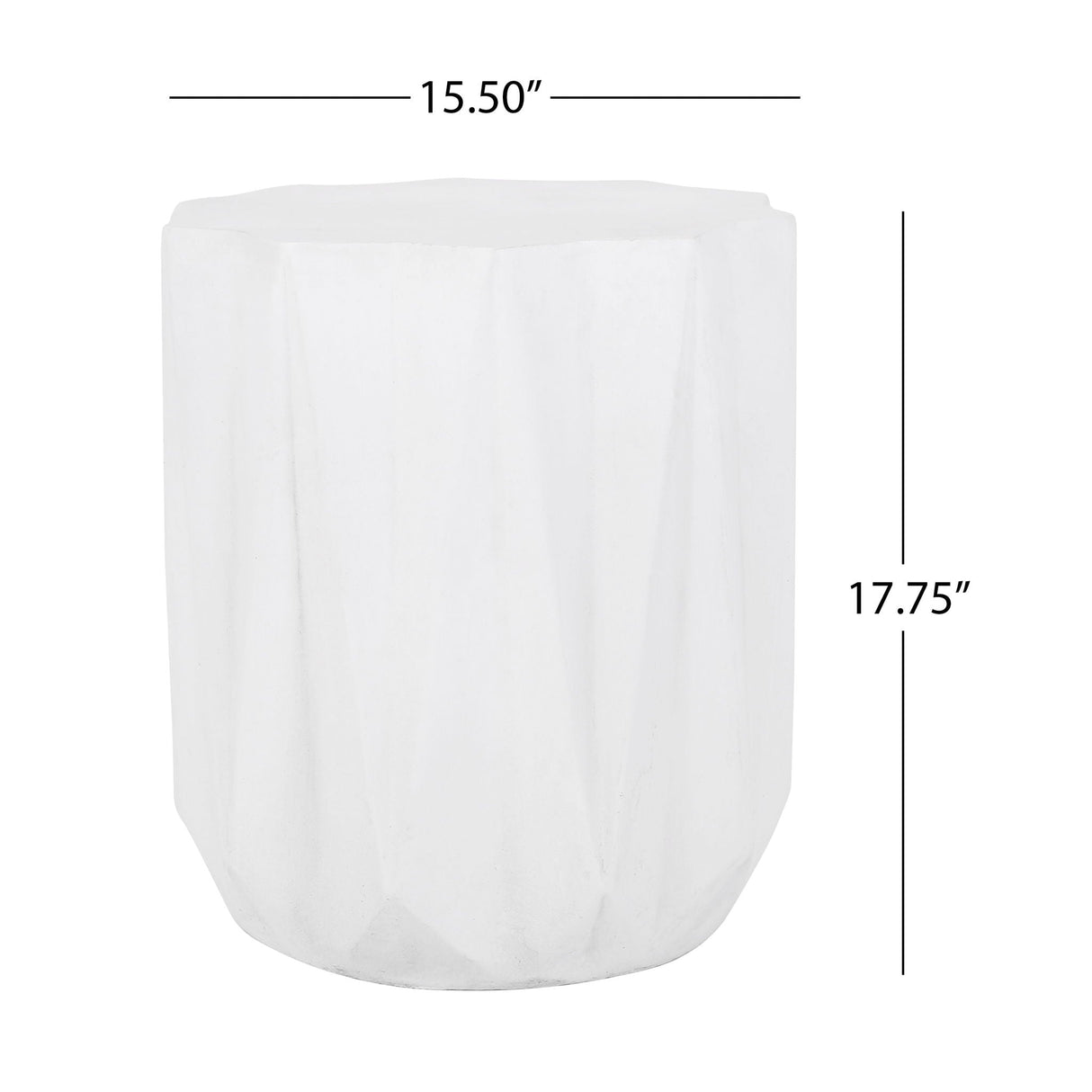 Outdoor Lightweight Concrete Side Table - Antique White - Best Buy Furniture