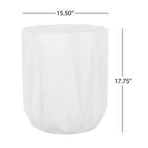 Outdoor Lightweight Concrete Side Table - Antique White - Best Buy Furniture