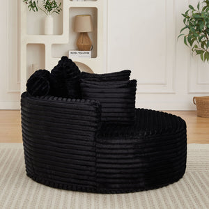 Modern Single Sofa With Backrest Pillow For Living Room