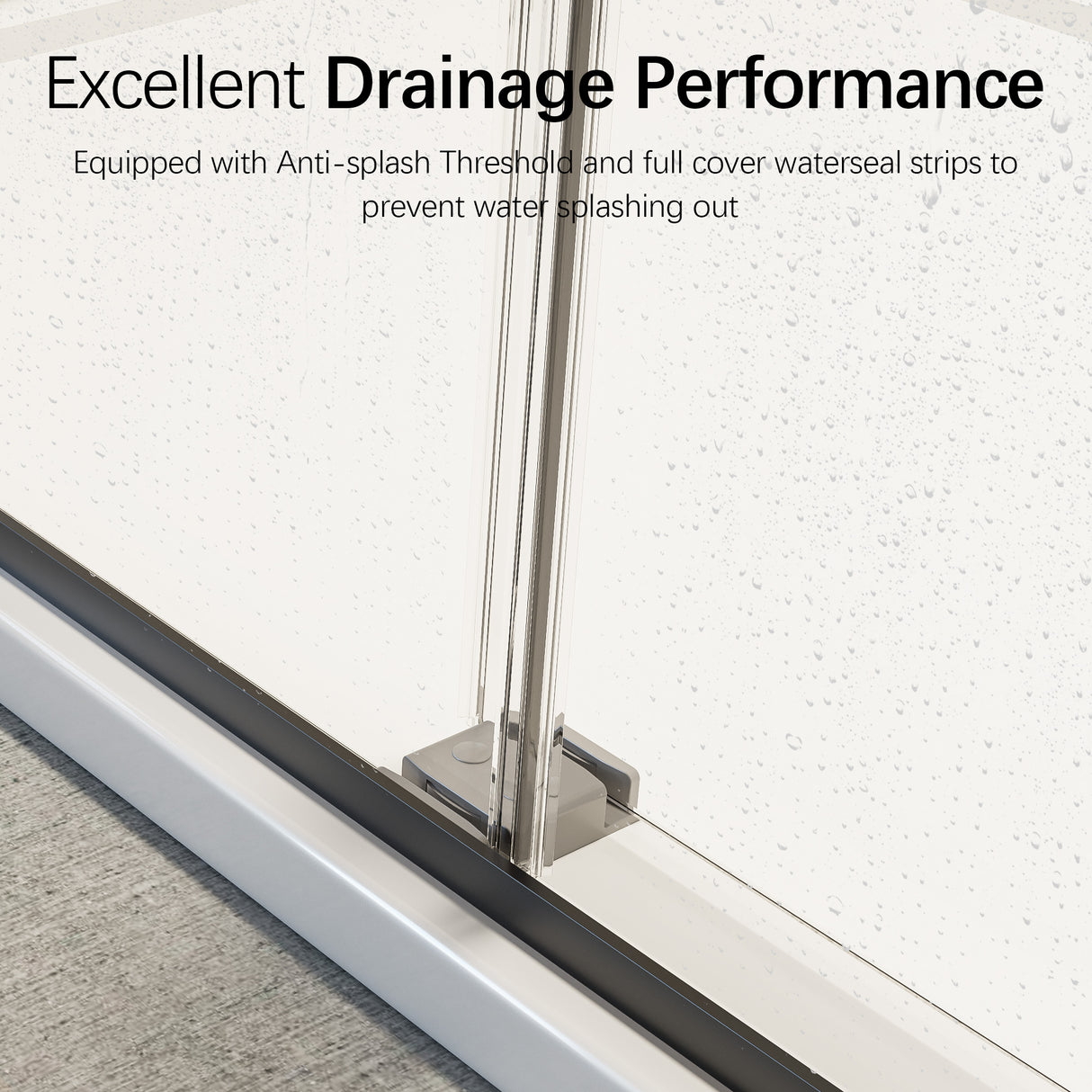 46-48" W x 76" H Frameless Double Sliding Soft-Close Shower Door