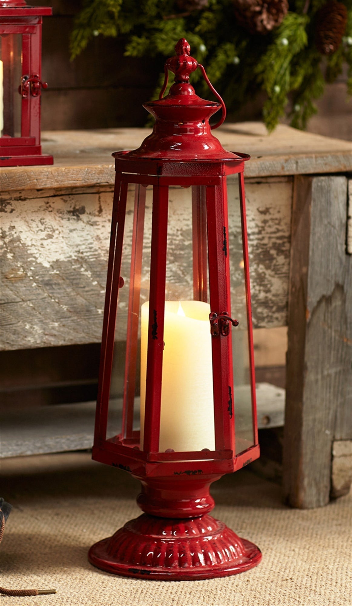 Traditional-lantern-post-tabletop-candle-holder-Candle-Holders