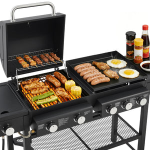 All-in-One Propane Gas Grill with Grilling & Griddling Functions