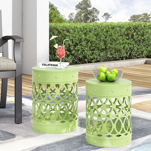 Outdoor Metal S/2 End Table - Best Buy Furniture