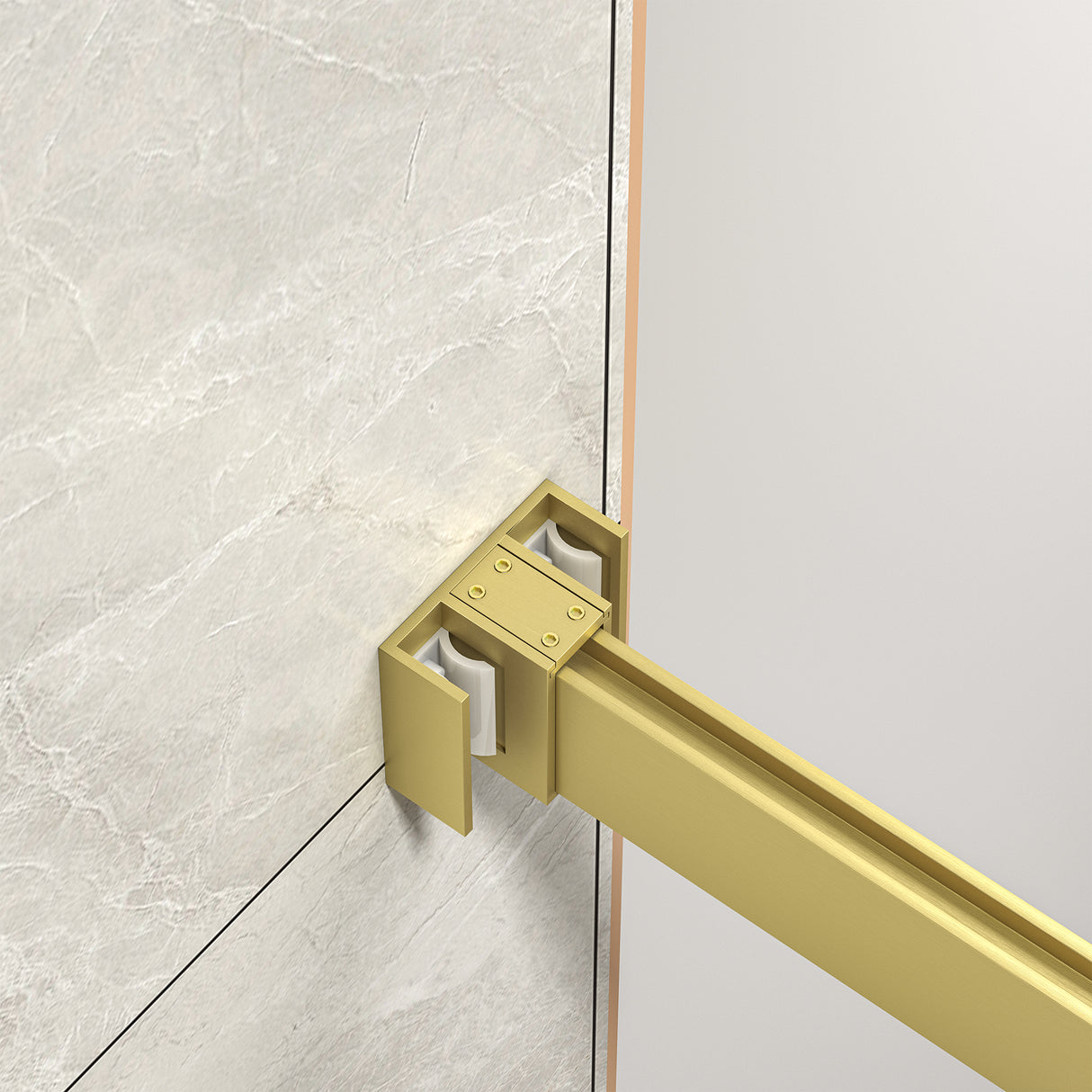 43"-48" W x 76" H Brushed Frameless Shower Door