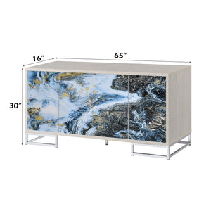Liam - Marble Paint Console Cabinet - Multi - Best Buy Furniture