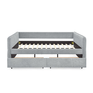 Upholstered Daybed & 2 Drawers