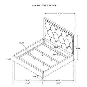 Maille - Panel Bed With Scalloped Headboard