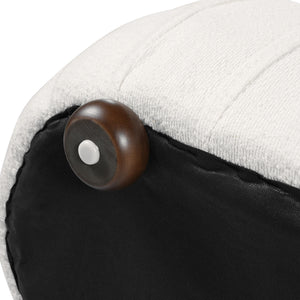 Upholstered Ottoman, Oval Shape