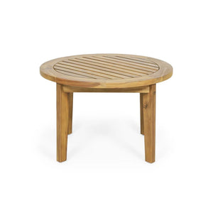 Patio Furniture Set, Outdoor Acacia Wood Patio Club Chair With Table