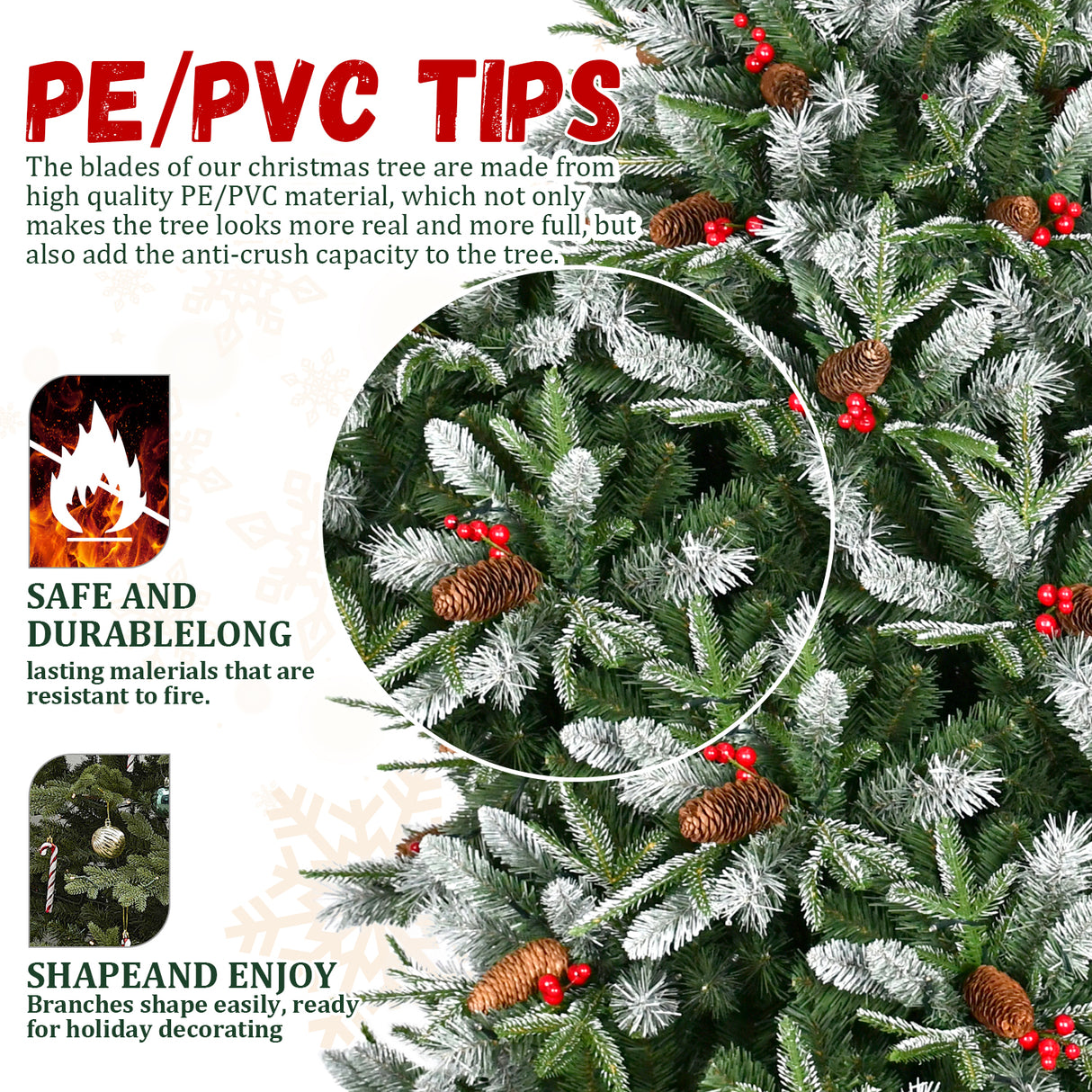 5FT Christmas Tree with 1131 Tips