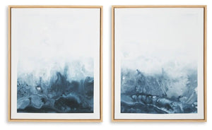 Holport - Wall Art Set (Set of 2) - Blue / White - Best Buy Furniture