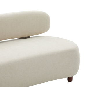 Lunara 66 in. Modern Curved Upholstered Chenille Sofa