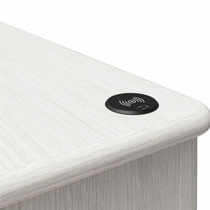 Selena - Double Pedestal Desk - Rustic White