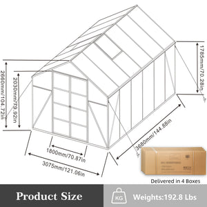 Gain Height Windproof Aluminum house With Raised Base