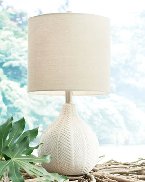 Rainermen - Ceramic Table Lamp - Off White - Best Buy Furniture