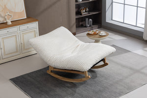 Bean Bag Rocking Chair with Solid Wood Frame