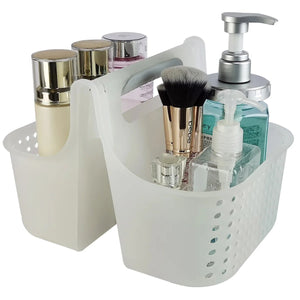 Portable Shower Caddy Bathroom Organizer Basket, Perfect Size for Dorm/College, Plastic Bath Tote, Dries Quickly with Drainage Holes