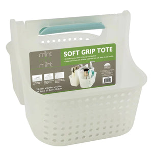 Portable Shower Caddy Bathroom Organizer Basket, Perfect Size for Dorm/College, Plastic Bath Tote, Dries Quickly with Drainage Holes