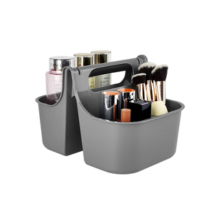 Portable Shower Caddy Bathroom Organizer Basket, Perfect Size for Dorm/College, Plastic Bath Tote, Dries Quickly with Drainage Holes