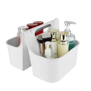 Portable Shower Caddy Bathroom Organizer Basket, Perfect Size for Dorm/College, Plastic Bath Tote, Dries Quickly with Drainage Holes