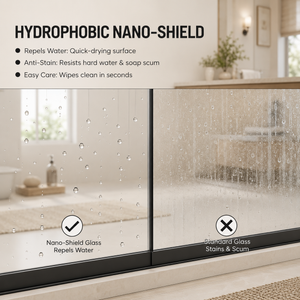 44-48" W x 74" H Framed Double Sliding Shower Door