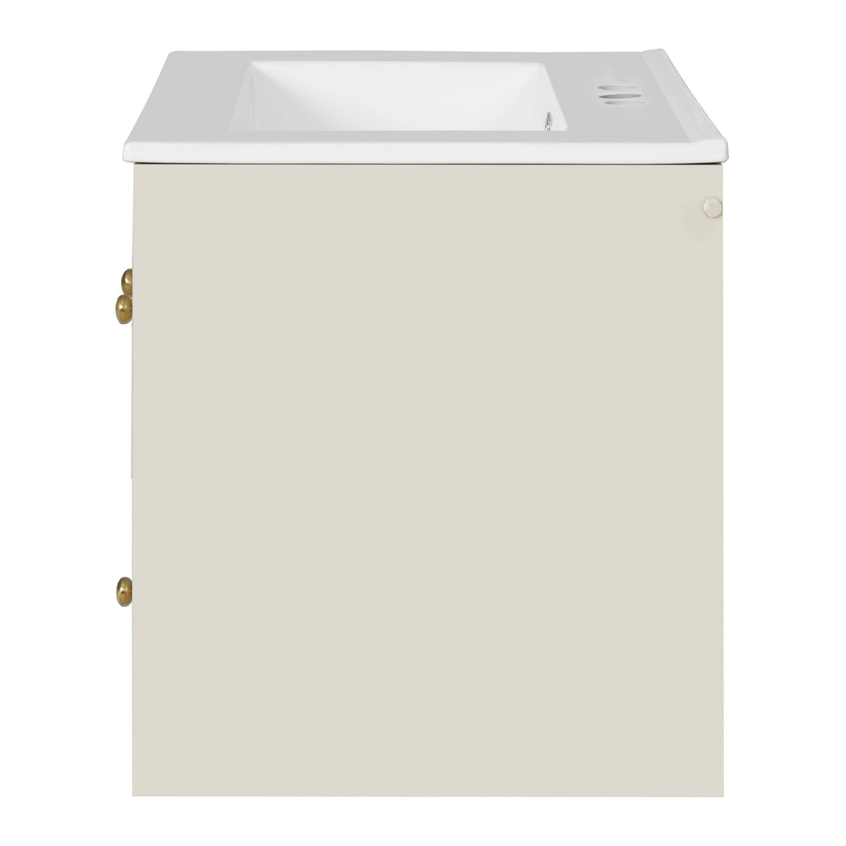 Wall-Mounted Bathroom Vanity Set With Sink, 2 Drawers And Soft-Close Door