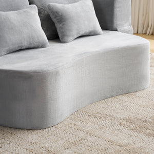 Modern Floor Sofa With 4 Pillows