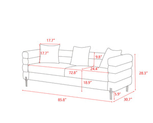 Modern Luxurious And Comfortable Upholstered Sofa