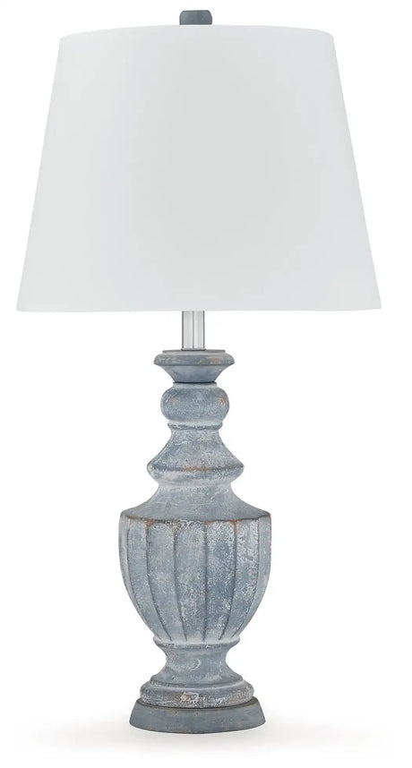 Cylerick - Terracotta Table Lamp - Antique Blue - Best Buy Furniture