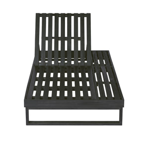Black Acacia Wood Chaise Lounge