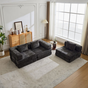 Convertible Floor Sofa Bed, Boneless Modular Sectional Sofa For Living Room