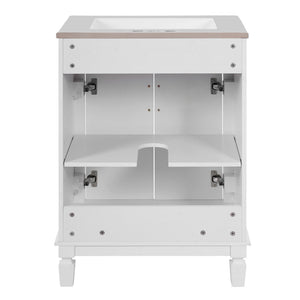 Bathroom Vanity With Top Sink, Cabinet With 2 Soft Closing Doors