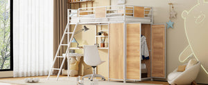 Loft Bed With L Shape Desk And Wardrobe