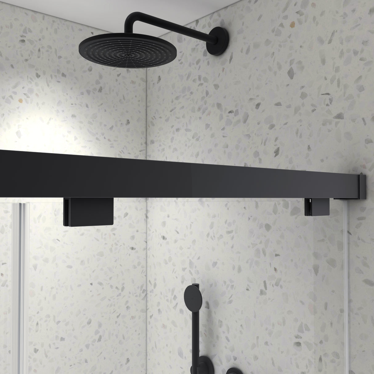 6076 Inch North American Frameless Double Sliding Matte Shower Door