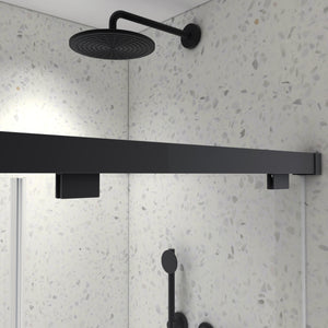 5476 Inch Frameless Double Sliding Matte Shower Door