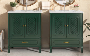 60" Bathroom Vanity with Double Sink Combo Set