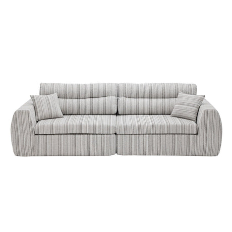 3 Seater, Couch With Throw Pillows For Living Room