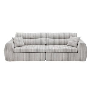 3 Seater, Couch With Throw Pillows For Living Room